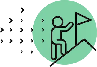 Man on top of a mountain